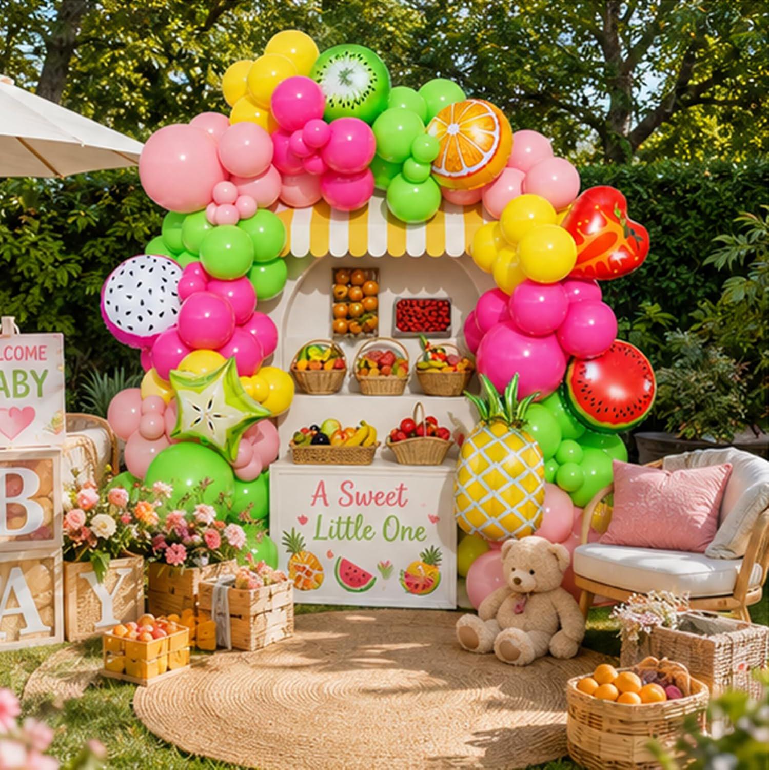Fruit Party Balloon Garland Kit | Watermelon Pineapple Summer Decor