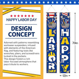 Happy Labor Day Porch Banner, Patriotic Tool Decor Sign