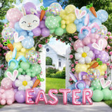 Pastel Easter Balloon Arch Garland Kit | Bunny, Daisy, Carrot Accents (Baby Shower, Birthday)