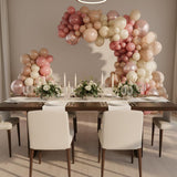 146 Pc Dusty Pink Balloon Arch Kit | Rose Gold Nude White Sand Garland | Baby Shower Wedding Birthday Decor