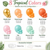 Tropical Balloon Arch Kit | Hawaiian Luau Garland, Flamingo Beach Party Decor