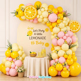 Lemon Balloon Arch Kit | Pink Yellow Garland for Lemonade Party Decor
