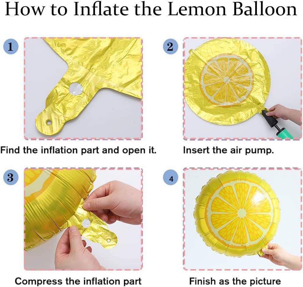 Lemon Balloon Arch Kit | Blue Yellow White Garland for Parties