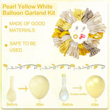 Yellow Balloon Arch Kit | Pearl White Sand Pastel Garland for Parties