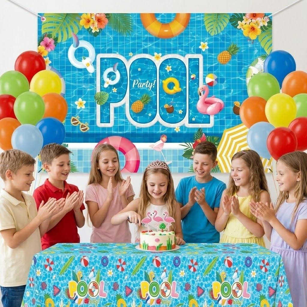 Pool Party Balloon Arch Kit | Tropical Summer Beach Backdrop Decor
