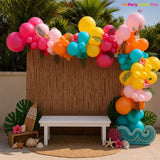 Tropical Luau Balloon Garland Kit | Pink, Turquoise, Yellow, Orange Arch Decorations