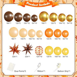 Fall Balloon Arch Kit, Orange Brown Gold Garland, Star Balloons, Harvest Party Decor