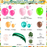 Tropical Balloon Arch Kit | Hawaiian Luau Party Decorations with Palm Tree Balloons