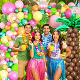 Tropical Balloon Arch Kit | Hawaiian Luau Party Decorations with Palm Tree Balloons
