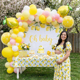 Lemon Balloon Garland Kit | Yellow Pink Summer Party Decor, Bridal Shower, Baby Shower