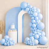 Pastel Sky Blue Balloon Arch Kit | 120pc Party Decor Set