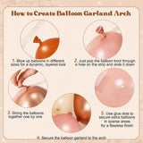 Fall Balloon Arch Kit, Autumn Thanksgiving Party Decor, Metallic Orange Ivory Balloons