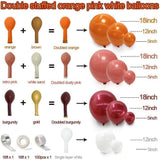 Orange Burgundy Balloon Garland Kit, Boho Fall Wedding Baby Shower Decor