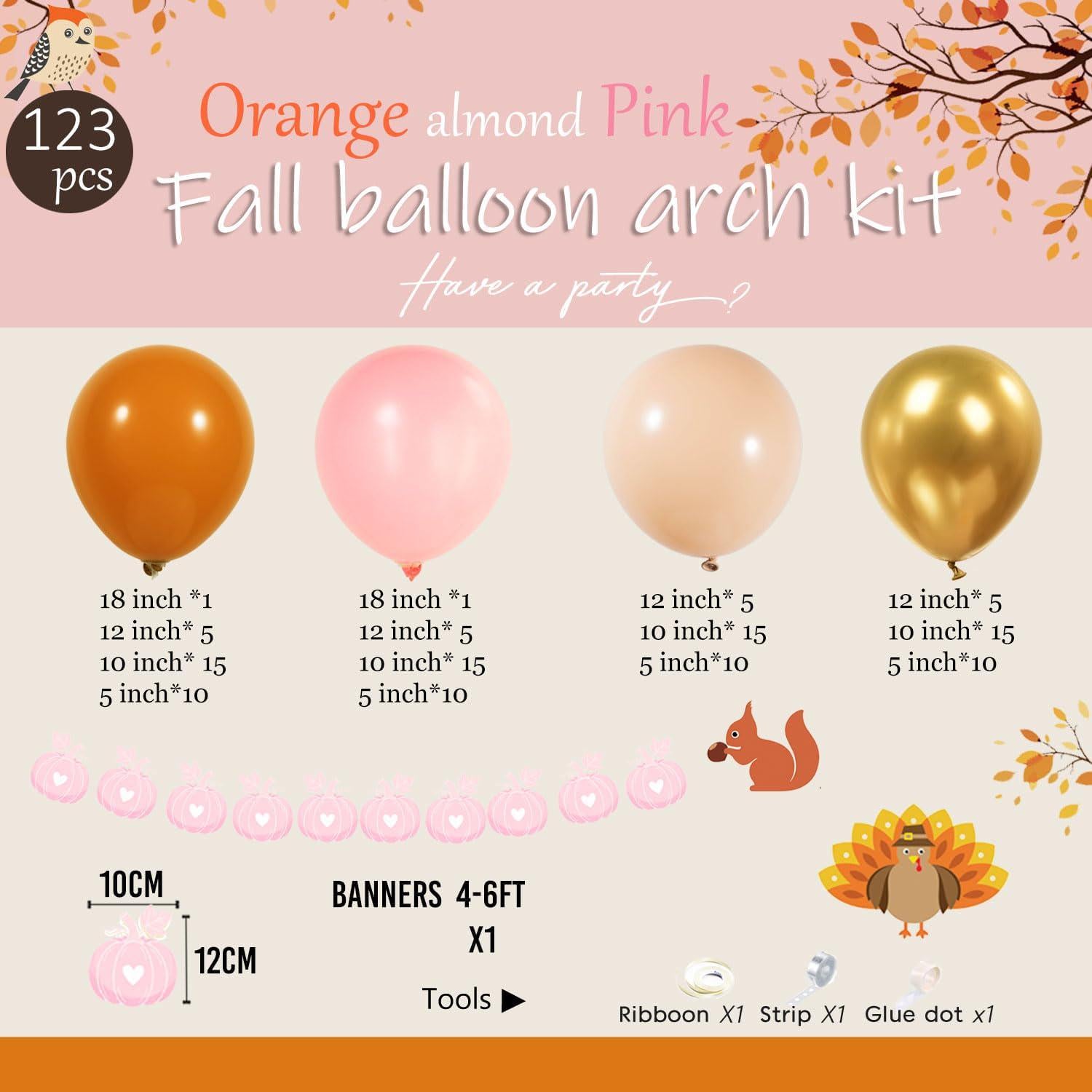 Pink Little Pumpkin Balloon Arch Kit, Burnt Orange Nude Pink Gold Garland, Girl Fall Boho Baby Shower Birthday Party Decor