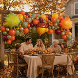 Fall Balloon Garland Arch Kit, Burnt Orange Burgundy Terracotta Sage Green Mustard Gold Balloons, Friendsgiving Autumn Birthday Decor