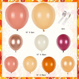 Fall Thanksgiving Balloon Arch Kit, Burnt Orange Yellow Burgundy Balloon Garland, Autumn Harvest Birthday Friendsgiving Party Decor