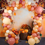 Fall Thanksgiving Balloon Arch Kit, Burnt Orange Yellow Burgundy Balloon Garland, Autumn Harvest Birthday Friendsgiving Party Decor