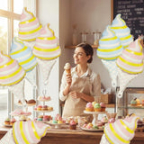 12pc Large Ice Cream Foil Balloons | 19 Inch Summer Party Decorations