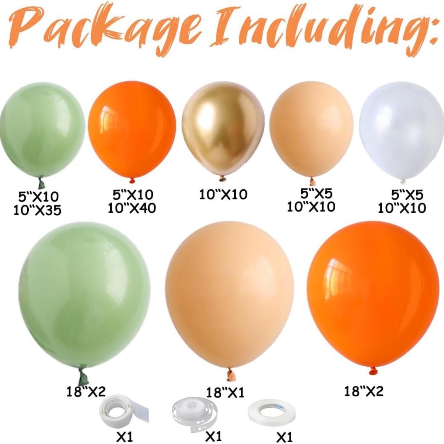 Little Cutie Orange Balloon Arch Kit | Baby Shower, First Birthday Party Decorations