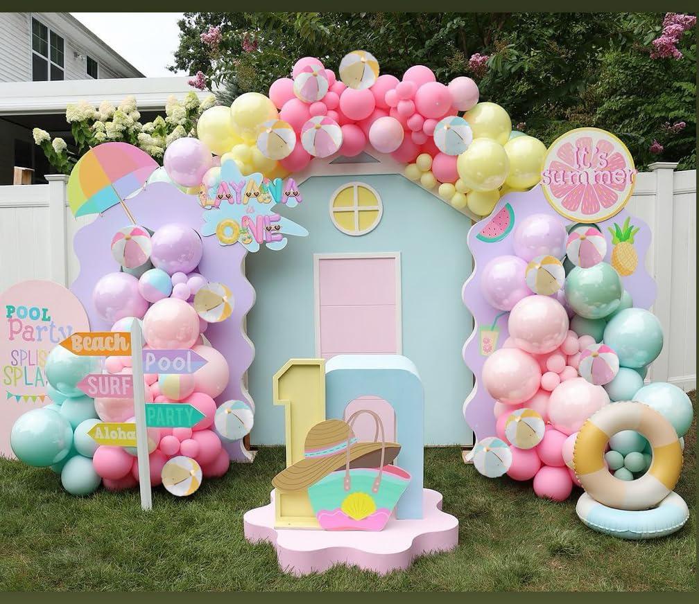 Pool Party Balloon Arch Kit | Summer Birthday, Beach, Ice Cream Theme Decorations