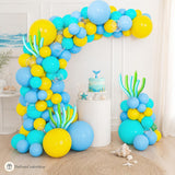 Ocean Theme Balloon Arch Kit | Blue, Teal, Yellow Under the Sea Party Decorations