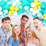 Blue Yellow White Balloon Arch Kit | Teal Garland for Wedding, Baby Shower, Party