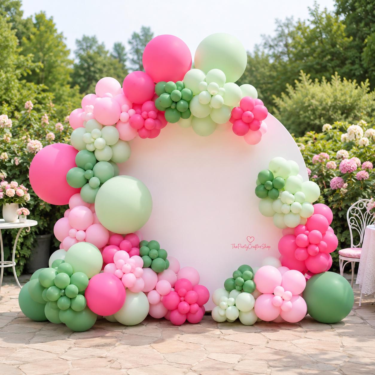 Pink Sage Green Balloon Arch Garland Kit | Safari Birthday Party Decor
