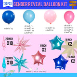 Blue Pink Balloon Arch Kit | Star Balloons, Aloha Baby Shower, Hawaiian Birthday Party