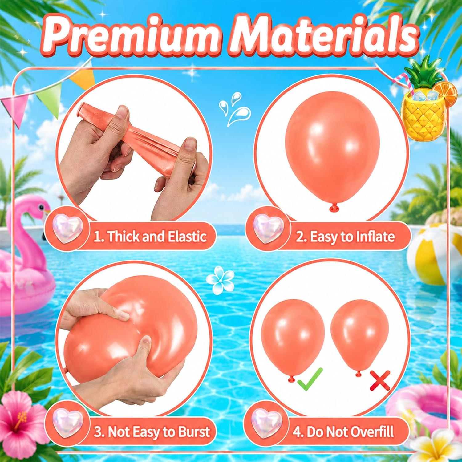 Tropical Hawaiian Balloon Kit | Pineapple, Palm Leaf, Hot Pink, Summer Party Decor
