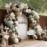 Sage Green Brown Balloon Arch Kit, Neutral Nude White Sand Balloon Garland, Woodland Baby Shower Wedding Gender Reveal Fall Party Decor