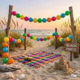 Neon Linking Balloons | Hot Pink, Orange, Teal, Green, Yellow Party Decor