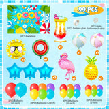 Pool Party Balloon Arch Kit | Hawaiian Summer Decor, Pineapple Flamingo Balloons