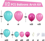 Hot Pink Teal Balloon Arch Kit | Birthday Baby Shower Garland