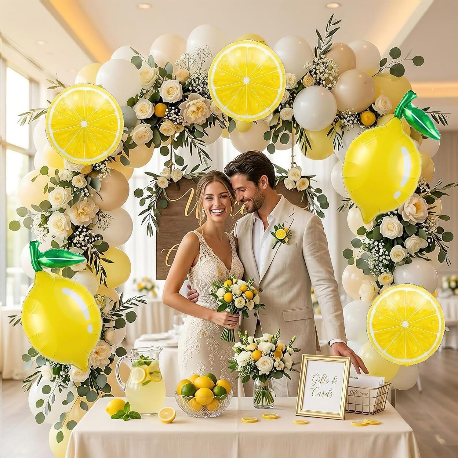 Lemon Slice & Whole Fruit Balloons | Bridal Shower, Baby Shower, Summer Birthday Decor