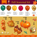 121PCS Fall Balloon Garland Arch Kit, Burnt Orange Maroon Green Gold Balloons, Little Pumpkin Thanksgiving Friendsgiving Baby Shower Decor