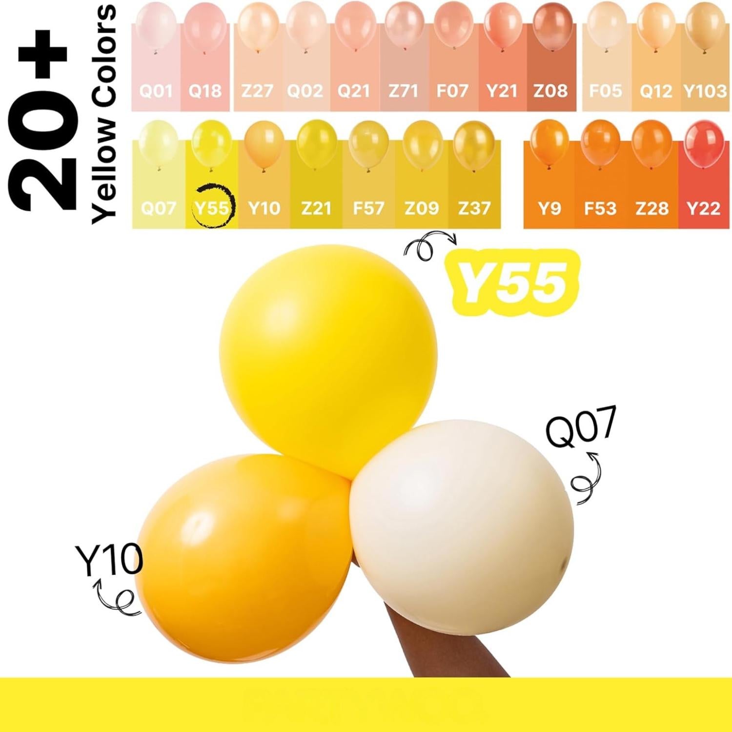 Matte Yellow Balloon Arch Kit | Bee Baby Shower, Sunflower Birthday, Graduation Decorations