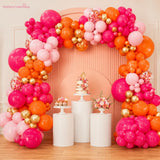 200pc Pink Orange Gold Balloon Garland Arch Kit | Birthday, Baby Shower, Wedding Party Decorations