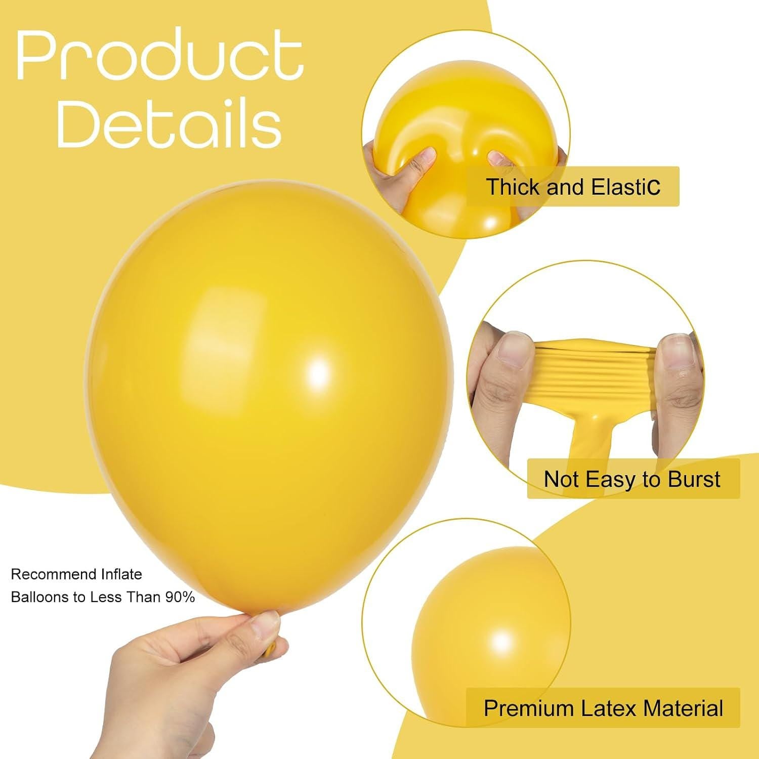 129PCS Mustard Yellow Fall Balloons, Balloon Arch Garland Kit, Thanksgiving Sunflower Bridal Shower Autumn Birthday Party Decor