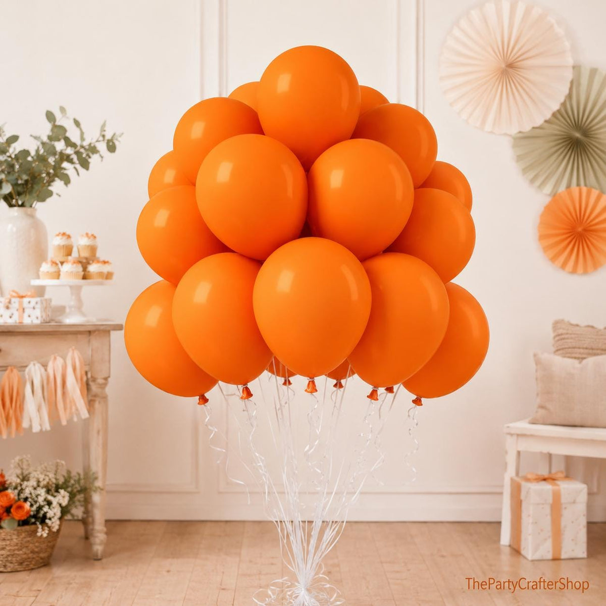 50PCS Matte Orange Balloons, 12 Inch Burnt Orange Latex Balloons, Halloween Fall Thanksgiving Birthday Wedding Party Decor
