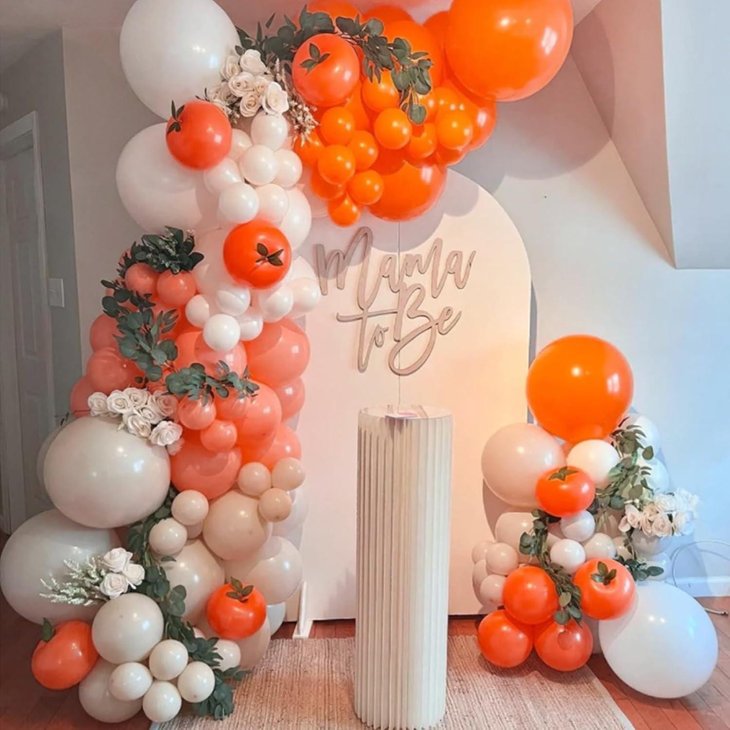 Orange Balloon Garland Arch Kit, Thick Latex Balloons, Birthday Fall Baby Shower Wedding Decor