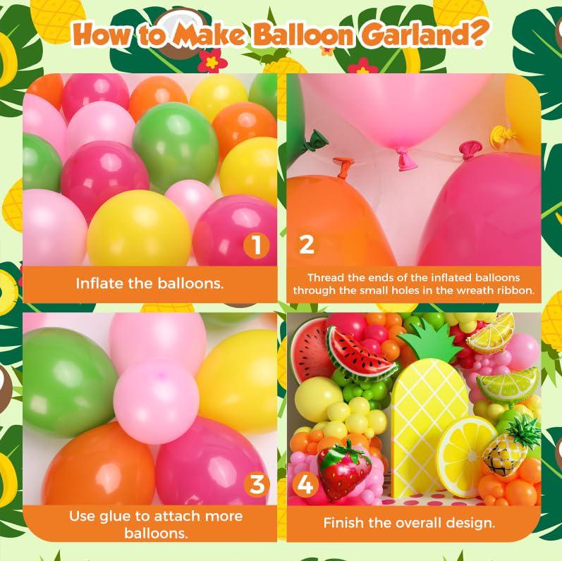 Fruit Balloon Arch Kit | Twotti Fruity Birthday Decorations, Summer Party Supplies