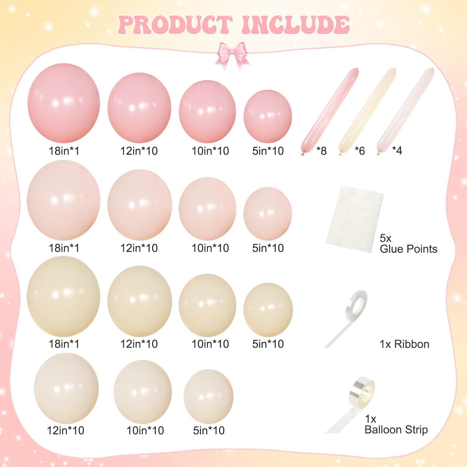 Pink Yellow Lemon Balloon Arch Kit | Pastel Garland with Bows for Birthday Shower Decor