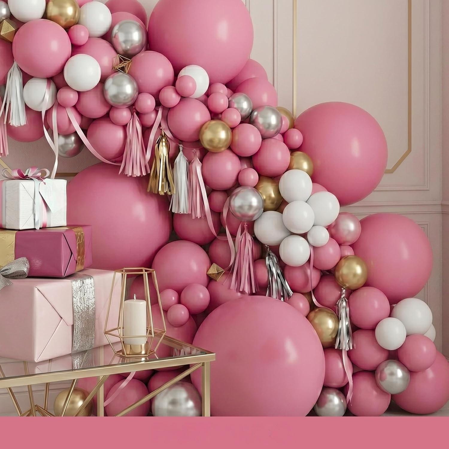Mauve Dusty Pink Balloon Arch Kit | Rose Balloons for Wedding, Baby Shower, Birthday Decor