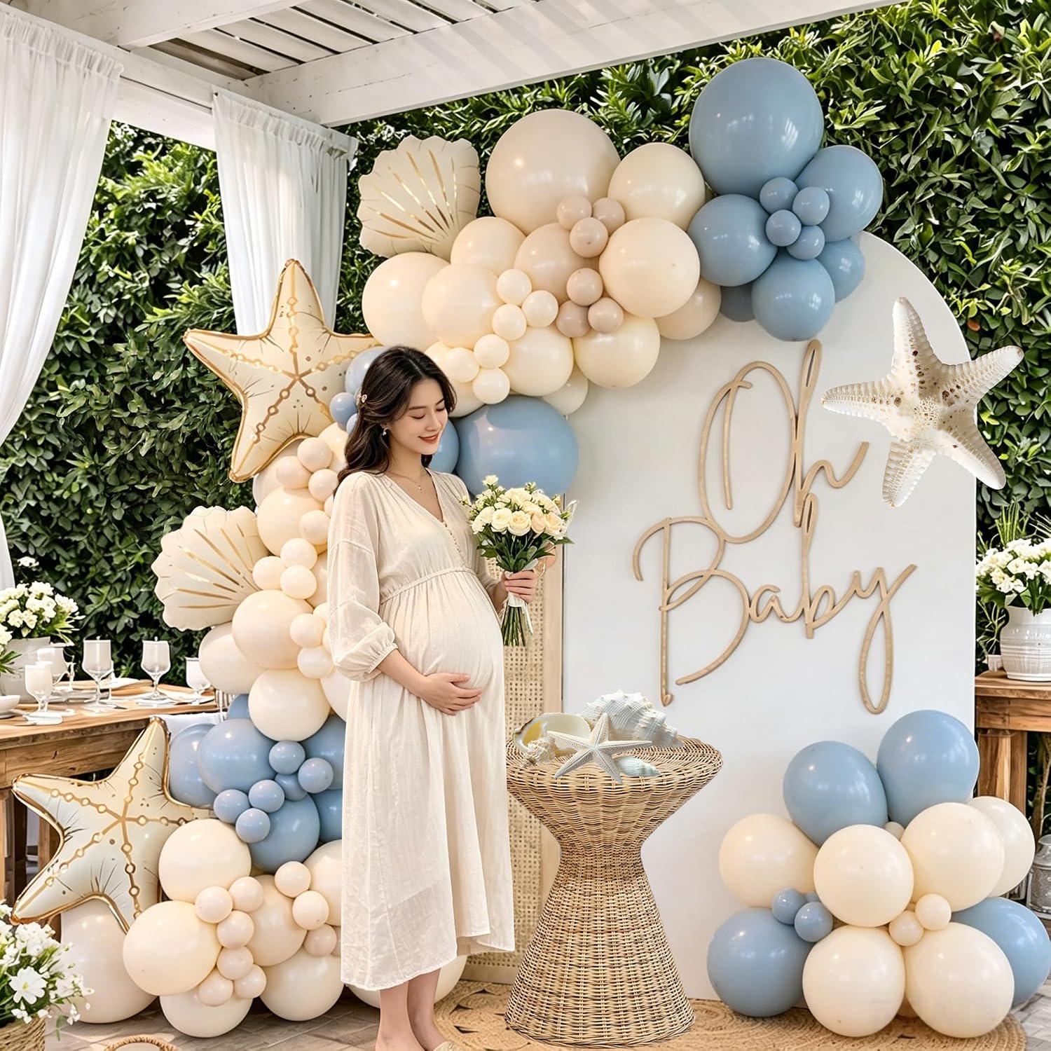 Blue White Starfish Balloon Arch Kit | Under the Sea Party Decorations