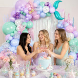 Mermaid Balloon Arch Kit | Under the Sea Princess Party Decorations (151pc)