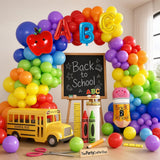 Back to School Balloon Arch Kit | Rainbow Birthday Party Garland