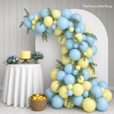 Baby Blue Yellow Balloon Arch Kit | Boy Baby Shower Birthday Party Decorations Garland
