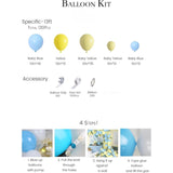 Baby Blue Yellow Balloon Arch Kit | Boy Baby Shower Birthday Party Decorations Garland