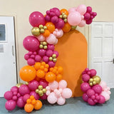 Pink Orange Balloon Arch Kit | Hot Pink Gold Balloons for Birthday Wedding Decor