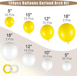 White Yellow Balloon Garland Arch Kit | Wedding, Baby Shower, Birthday Party Decor
